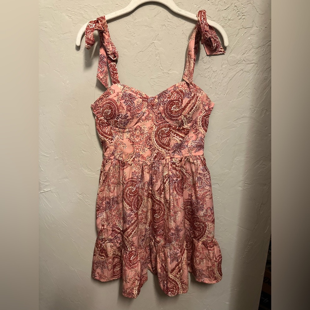 Pink Paisley Dress - small
